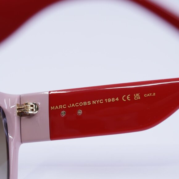 Marc Jacobs MARC 646/S 0C48 HA Sunglasses Pink/Red Square Frame, Brown Lenses - Picture 7 of 10